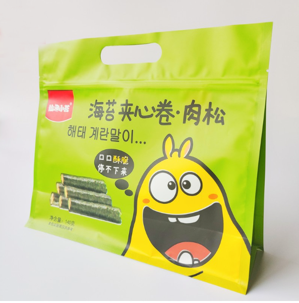 Flat Bottom Pouch For Seaweed Snacks Packaging manufacturer