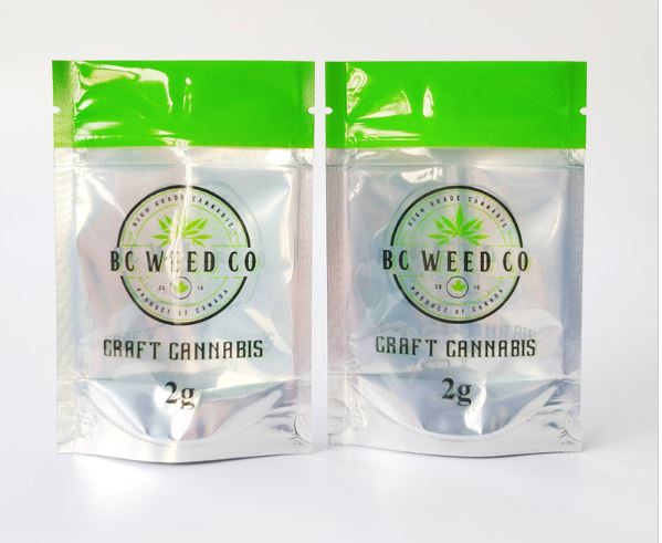 2G Stand Up Pouch For Cannabis Packaging