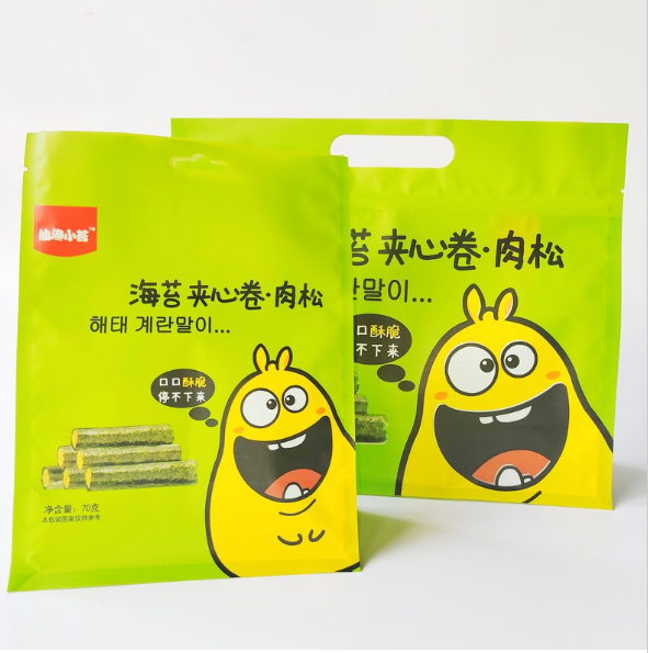 Flat Bottom Pouch For Seaweed Snacks Packaging factory